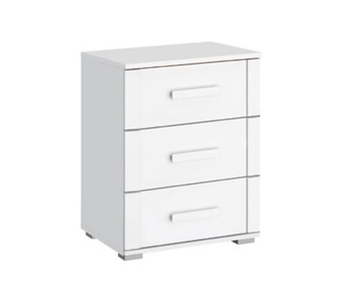 Rauch Rivera Alpine White 3 Drawer Bedside Table