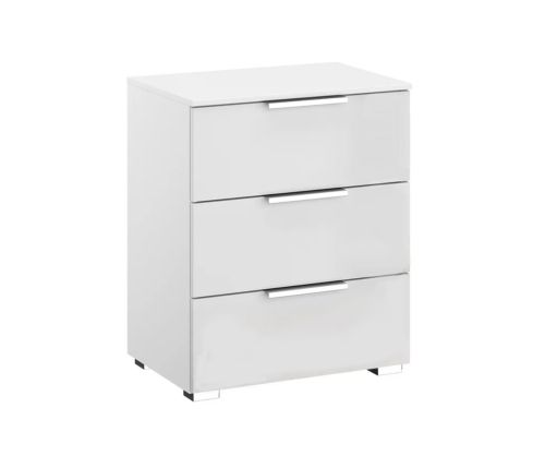 Rauch Texas Alpine White 3 Drawer Bedside Table