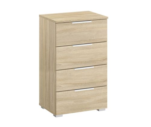 Rauch Texas Sonoma Oak Carcase with Alpine White Front 4 Drawer Chest