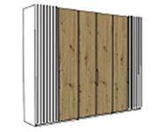 Wiemann Denver Bianco Oak Finish Hinged Door Wardrobe with Carcase Decking