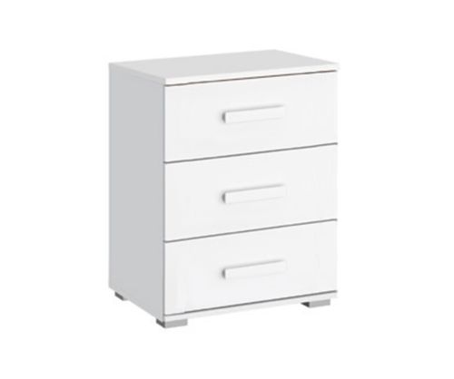 Rauch Alegro Silk Grey 3 Drawer Bedside Table