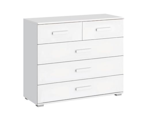 Rauch Alegro Silk Grey Carcase and Alpine White Front 2+3 Drawer Chest