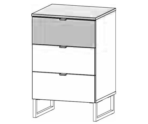 Rauch Wingout Alpine White Carcase 3 Drawer Chest