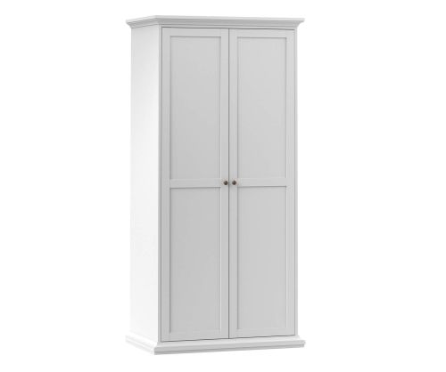 FTG Paris White 2 Door Wardrobe