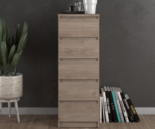 FTG Naia Jackson Hickory 5 Drawer Narrow Chest