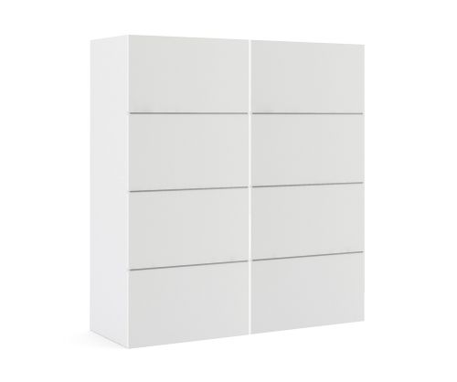 FTG Verona White 180cm Sliding Wardrobe with 2 Shelves