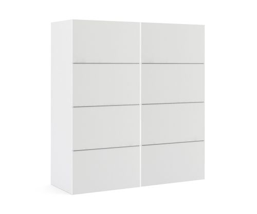 FTG Verona White 180cm Sliding Wardrobe with 3 Shelves