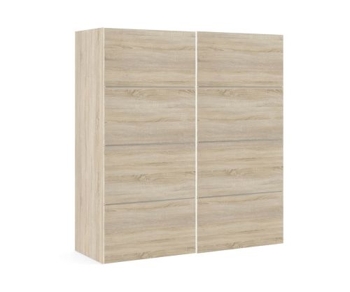 FTG Verona Oak 180cm Sliding Wardrobe with 2 Shelves