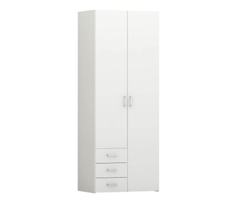 FTG Space White 2 Door 3 Drawer Wardrobe