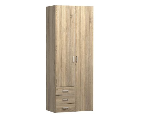 FTG Space Oak 2 Door 3 Drawer Wardrobe