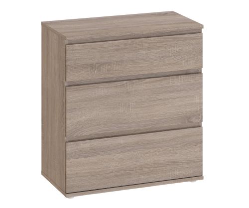 FTG Nova Truffle Oak 3 Drawer Chest