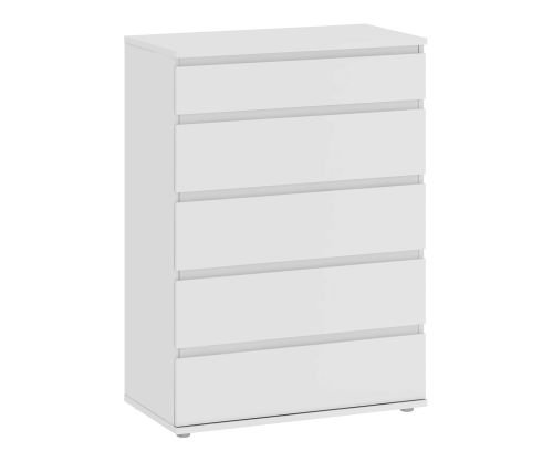FTG Nova White 5 Drawer Chest