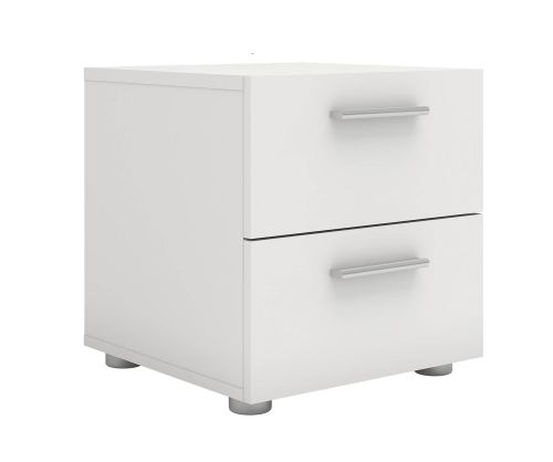 FTG Pepe White 2 Drawer Bedside Table