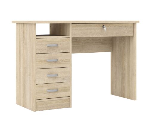 FTG Function Plus Oak 5 Drawers Desk