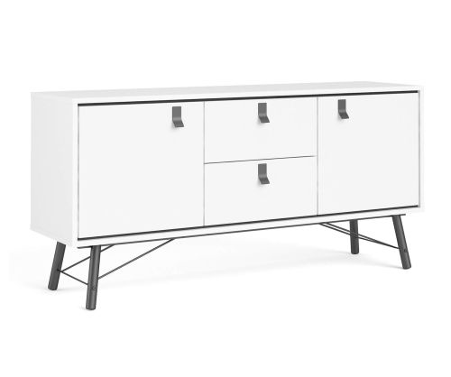 FTG Ry Matt White 2 Door 2 Drawer Sideboard