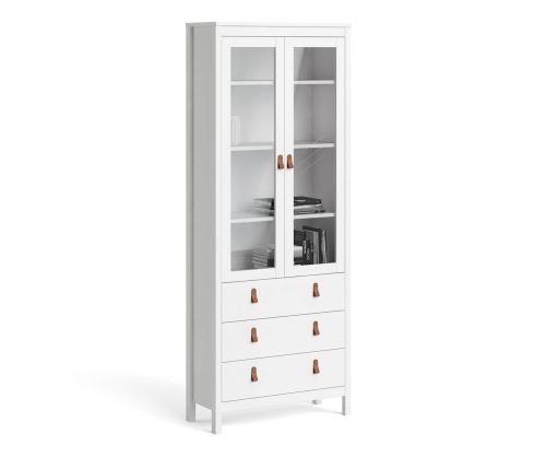 FTG Barcelona White 2 Door 3 Drawer China Cabinet