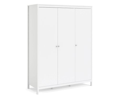 FTG Madrid White 3 Door Wardrobe