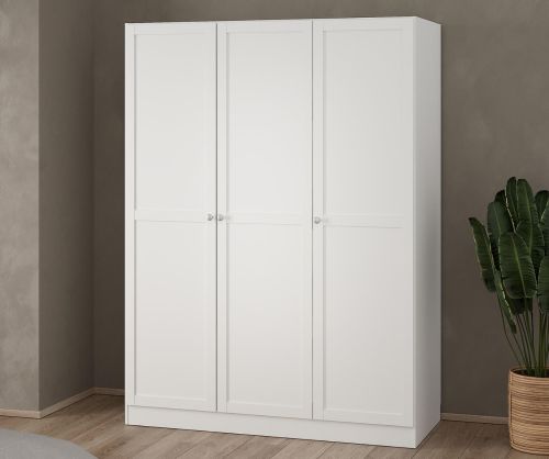 Brande White 3 Frame Doors Wardrobe 