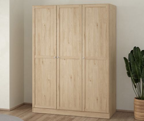 Brande Jackson Hickory Oak Wardrobe with 3 Frame Doors 