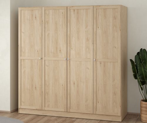 Brande Jackson Hickory Oak Wardrobe with 4 Frame Doors 