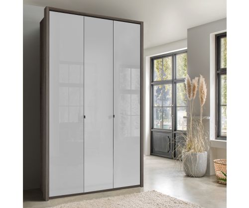 Wiemann Tampa Glass White 3 Door Hinged Wardrobe