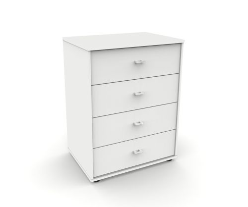 Wiemann Vip Vigo Glass White 4 Drawer Chest