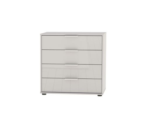 Wiemann Vip Monaco 4000 Glass White 4 Drawer Chest