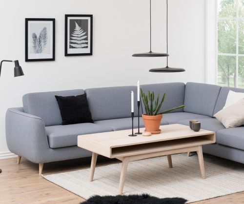 Marte White Oak Open Shelf Coffee Table 