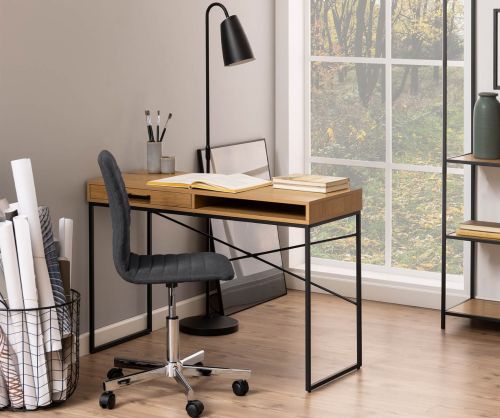 Seaford Oak Office Desk with 1 Drawer 