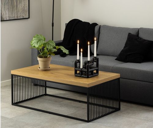 Strington Black and Oak Coffee Table