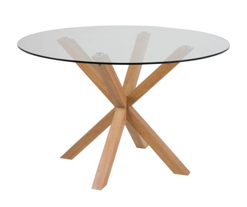 Heaven Round Dining Table with Glass Top 