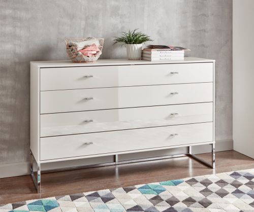 Wiemann Vip Vigo Glass Champagne 4 Drawer Chest