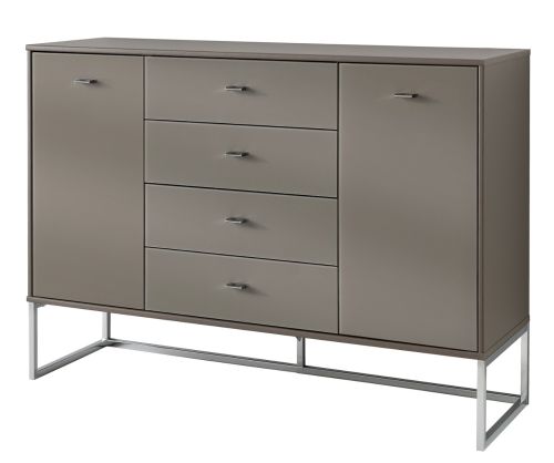 Wiemann Vip Vigo Glass Havana 2 Door 4 Drawer Combi Dresser