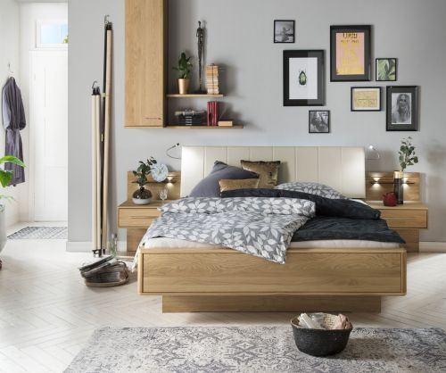 Wiemann Serena Plus Futon Bed With Champagne Faux Leather Headboard