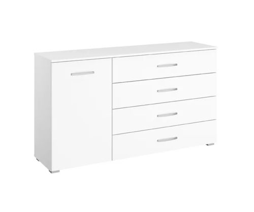 Rauch Aditio 1 Door 4 Drawer Chest with Metallic Grey Front