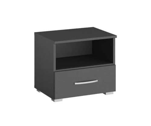 Rauch Aditio 1 Drawer Bedside Table with Metallic Grey Front