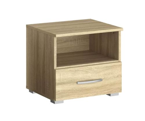 Rauch Aditio 1 Drawer Bedside Table with Sonoma Oak Front