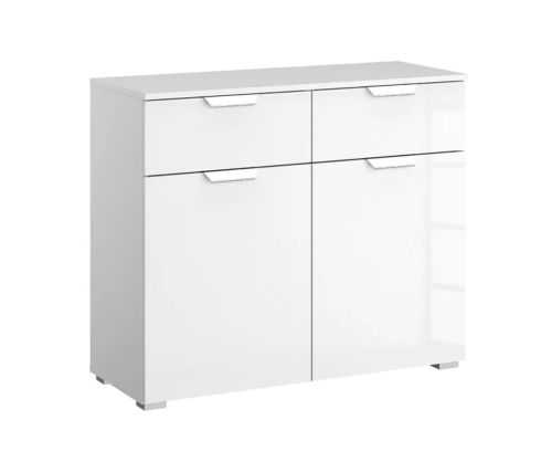 Rauch Aditio 2 Door 2 Drawer Chest with Sonoma Oak Front - H 81cm