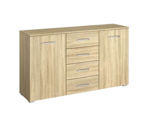 Rauch Aditio 2 Door 4 Drawer Chest with Sonoma Oak Front