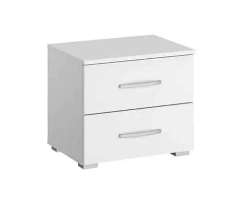 Rauch Aditio 2 Drawer Bedside Table with High Polish White Front