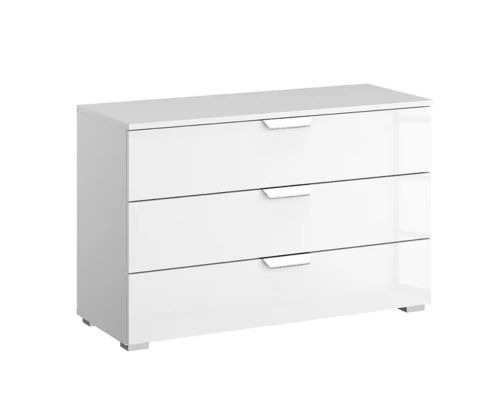 Rauch Aditio 3 Drawer Chest with Glass White Front