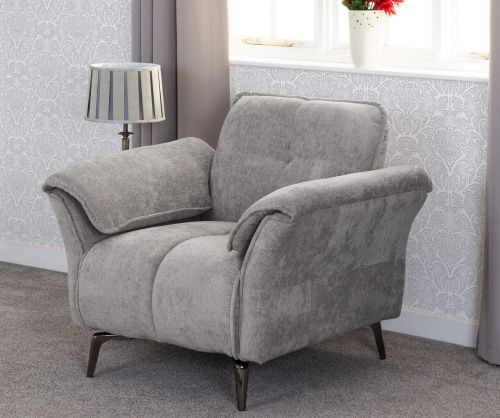 Seconique Furniture Amalfi Grey Fabric Armchair