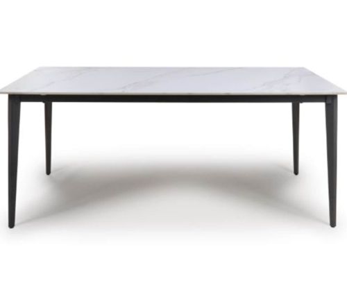 Furniture Link Amalfi White Marble 140cm Dining Table Only