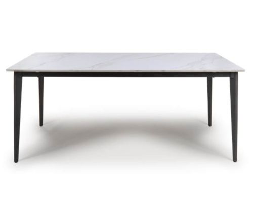 Furniture Link Amalfi White Marble 180cm Dining Table Only
