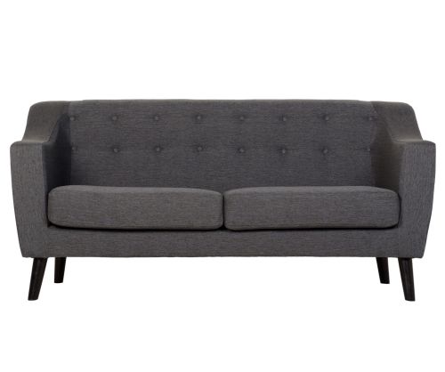 Seconique Furniture Ashley Dark Grey Velvet Fabric 3 Seater Sofa