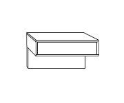 Wiemann Vip Asmara Pebble Grey Glass 1 Drawer Bedside Cabinet