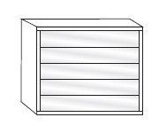 Wiemann Vip Asmara Pebble Grey Glass 5 Drawer Chest