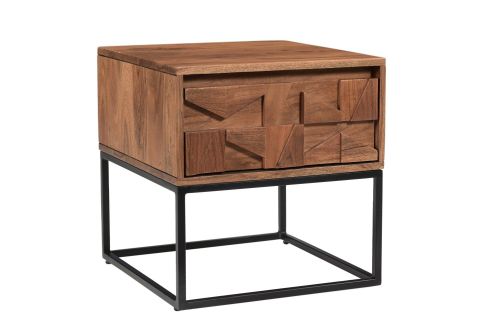 Furniture Link Axis Natural Acacia Wood End Table