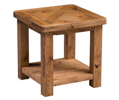 Homestyle GB Aztec Solid Oak Lamp Table