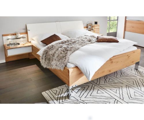 Wiemann Bari Bed With Champagne Faux Leather Headboard